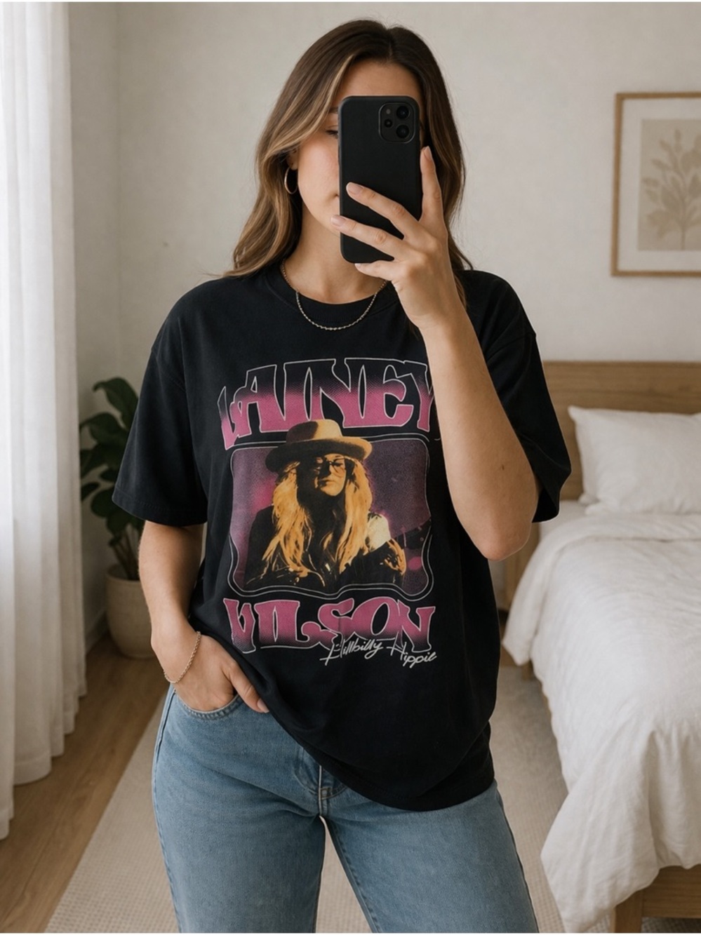 Lainey Wilson Hillbilly Hippie 2023 Tour T-Shirt Band Tee Size 2XL